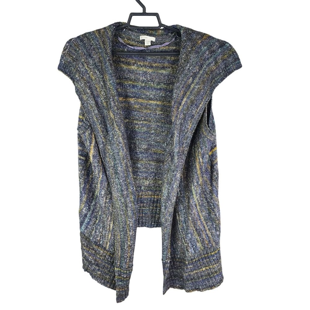 Womens Vintage Style Sleeveless Open Cardigan Vest Sweater Multicolor 22/24W
